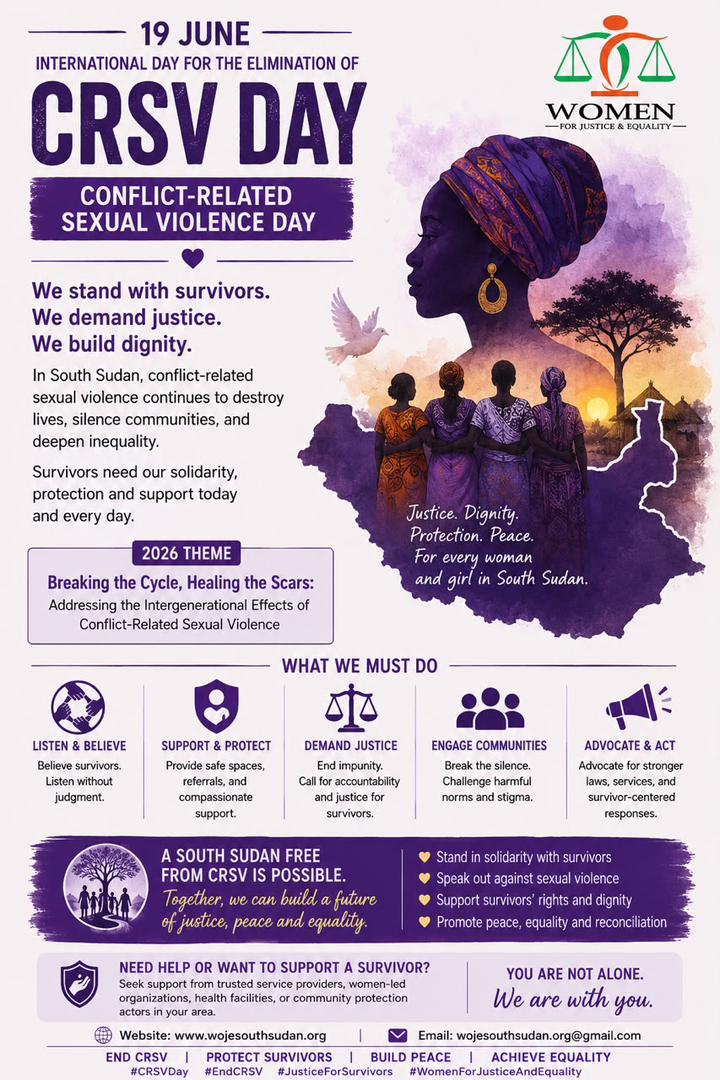 WOJE Marks International Day for the Elimination of Sexual Violence in Conflict, Calls for Justice, Protection, and Lasting Peace
